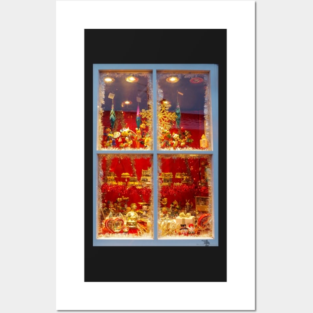 christmas display window festive toys Wall Art by Simon-dell